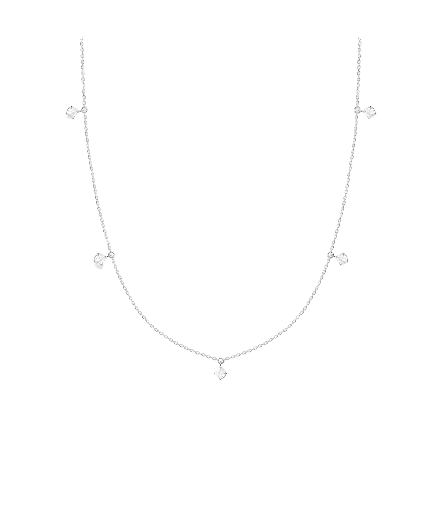 Collier Vanrycke Stardust or blanc 5 diamants