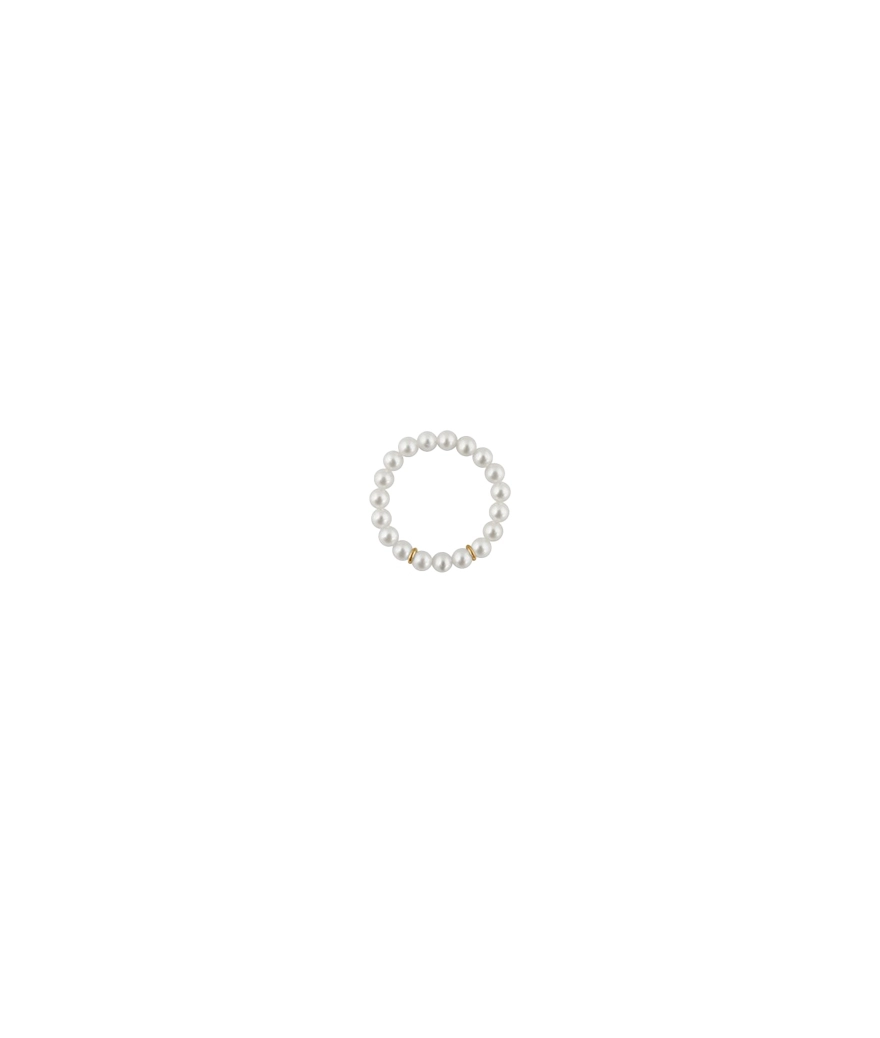 Bague Claverin Lotta Love Timeless en or blanc perles blanches