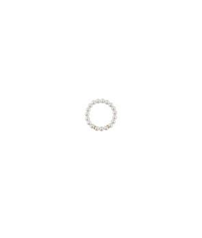 Bague Claverin Lotta Love Timeless en or blanc perles blanches
