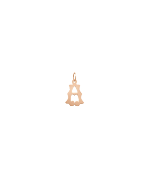 Pendentif Vanrycke Lettrine A or rose