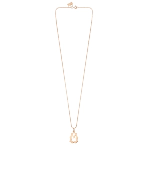 Pendentif Vanrycke Lettrine M or rose