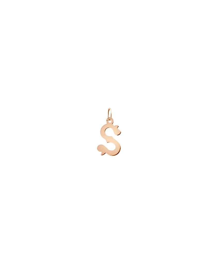Pendentif Vanrycke Lettrine S or rose