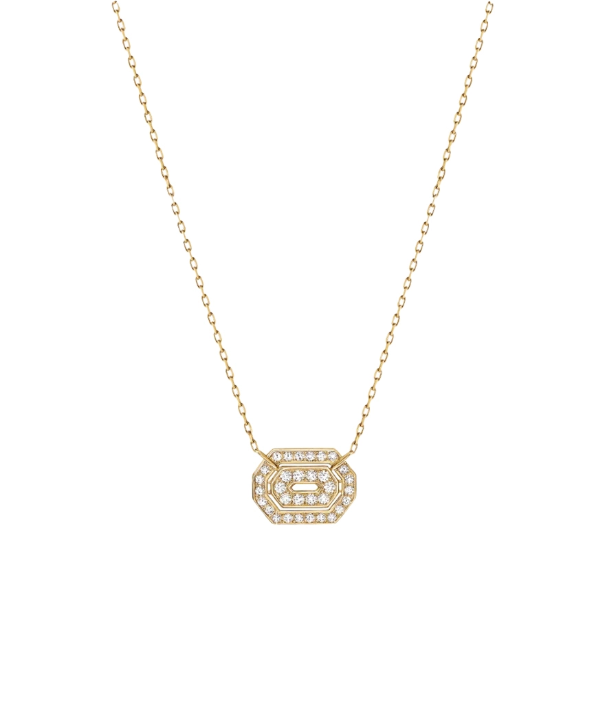 Collier Statement Mini My Way or jaune diamants
