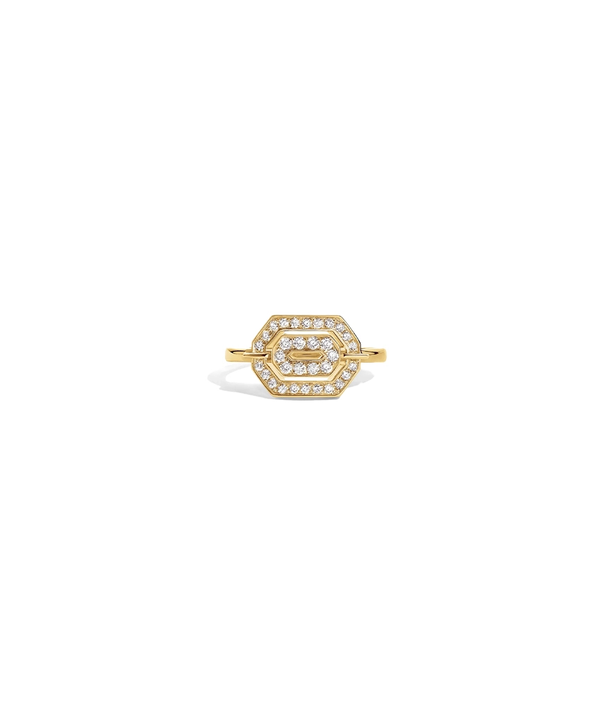 Bague Statement Mini My Way or jaune diamants