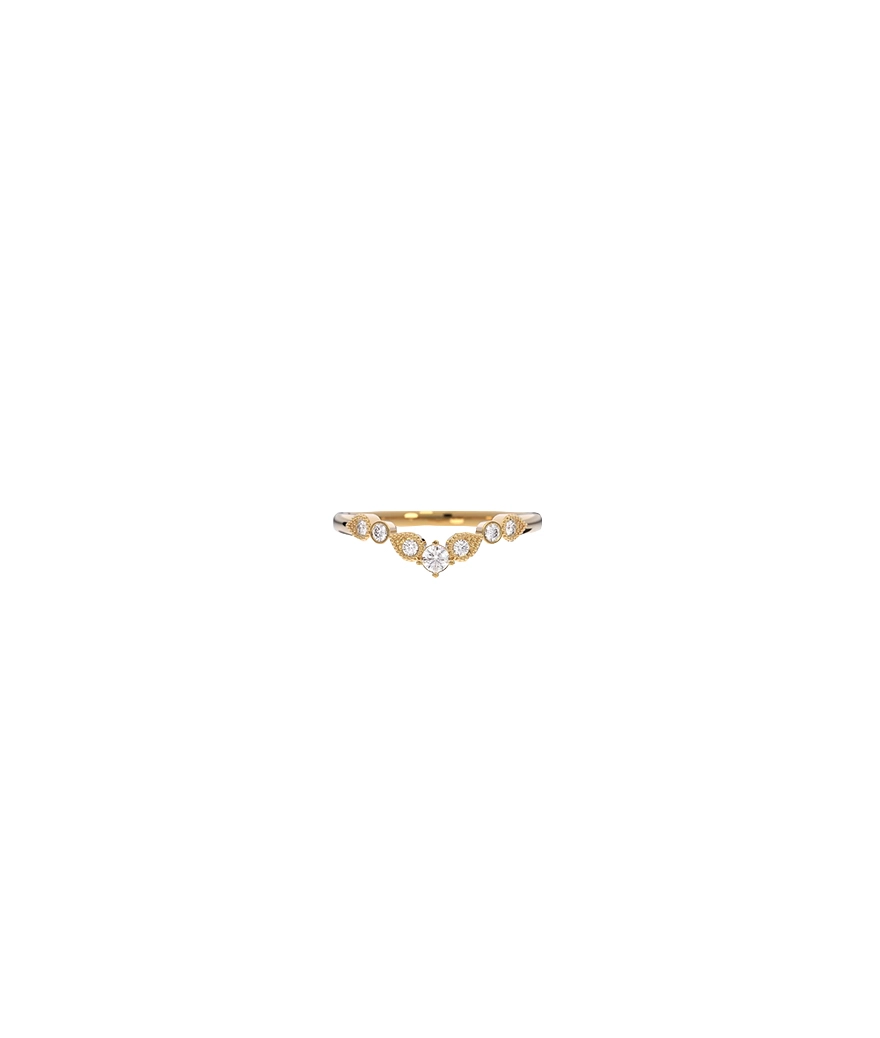 Bague Emmanuelle D'Ortoli Solea or rose diamants