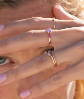 Bague Emmanuelle D'Ortoli Solea or rose diamants