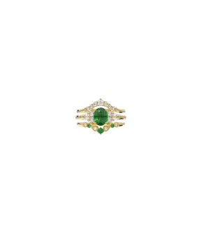 Bague Emmanuelle D'Ortoli Vanina or jaune grenat tsavorite
