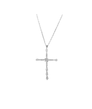 Collier Maria Battaglia Niculina or blanc diamants