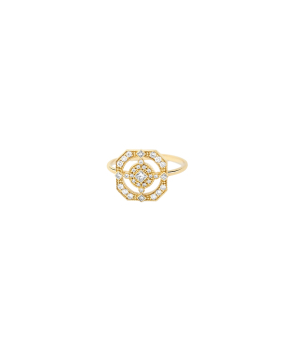 Bague Maria Battaglia Fiama Aglaea or rose diamants