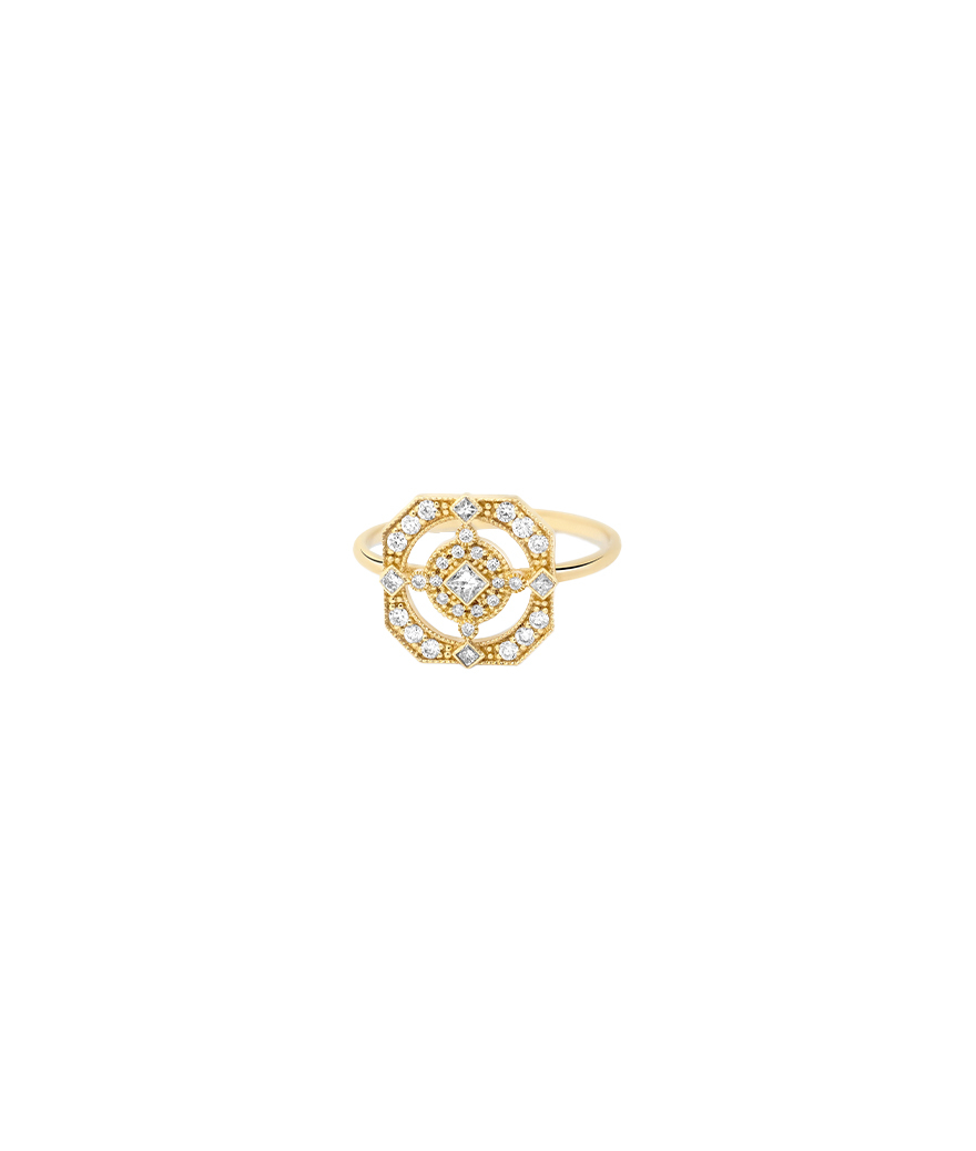 Bague Maria Battaglia Fiama Aglaea or rose diamants