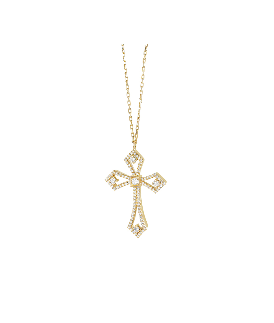 Collier Maria Battaglia Universu Carla-Maria or jaune diamants