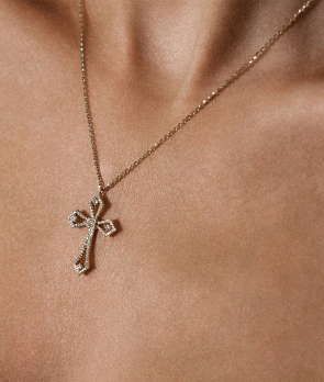 Collier Maria Battaglia Universu Carla-Maria or jaune diamants