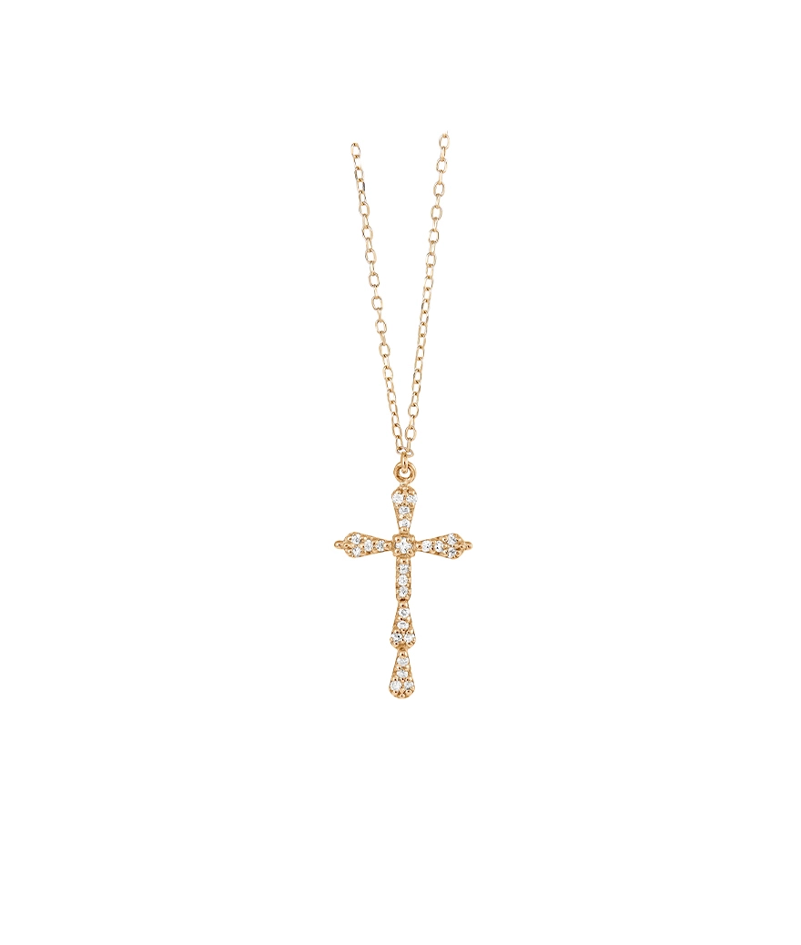 Collier Maria Battaglia Universu Niculinuccia or rose diamants