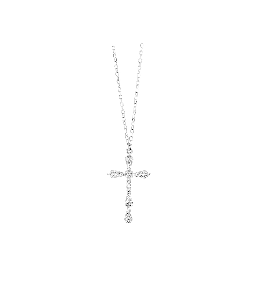 Collier Maria Battaglia Universu Niculinuccia or blanc diamants