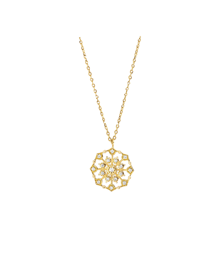 Collier Maria Battaglia Terra Muredda or jaune diamants