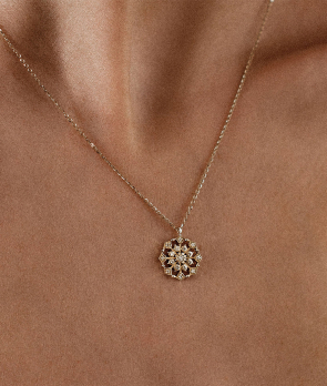 Collier Maria Battaglia Terra Muredda or jaune diamants
