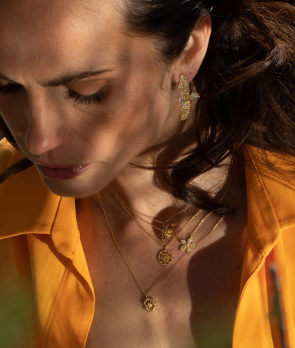 Collier Maria Battaglia Terra Muredda or jaune diamants