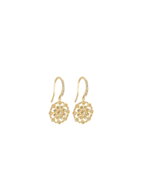 Boucle D'Oreille Maria Battaglia Terra Dormeuses Muredda or jaune diamants