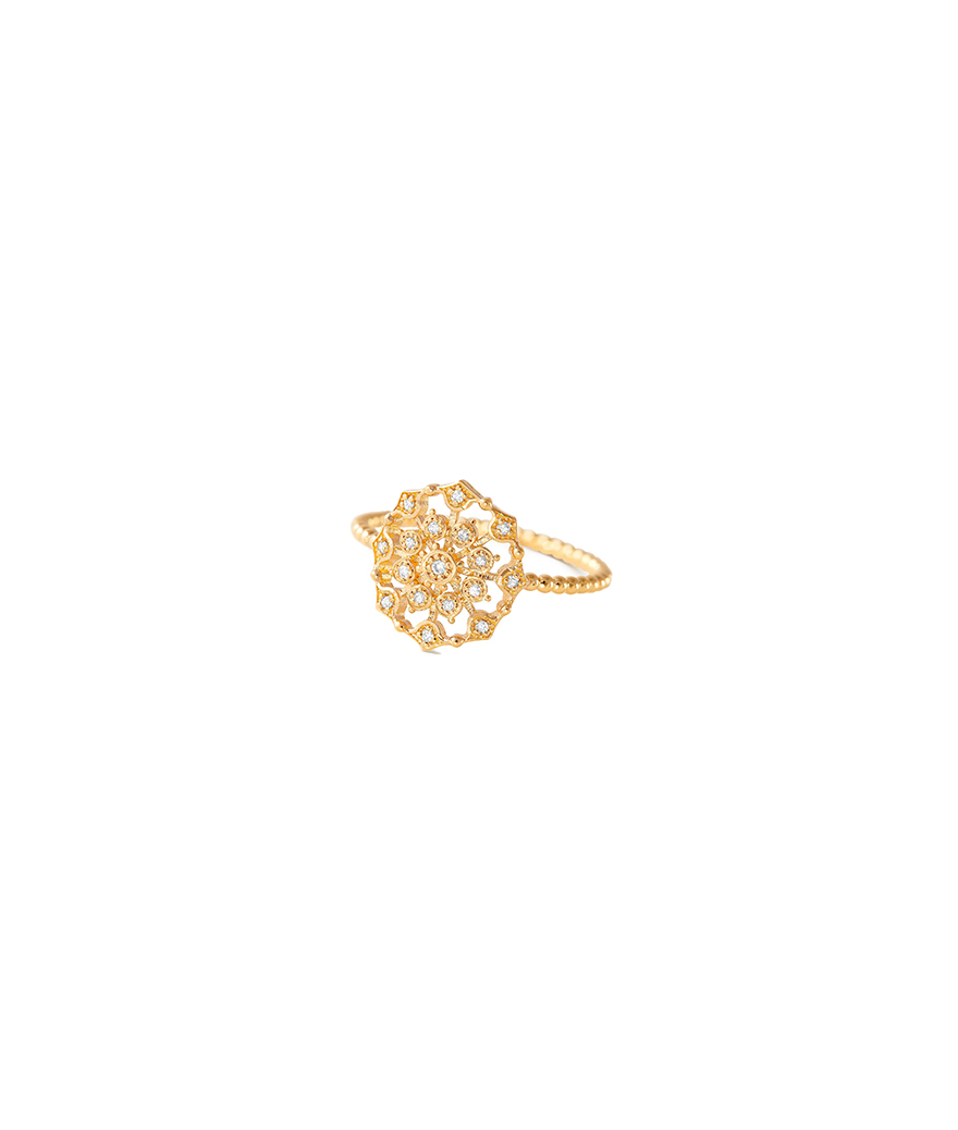 Bague Maria Battaglia Terra Muredda or jaune diamants