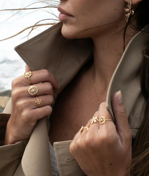 Bague Maria Battaglia Terra Muredda or jaune diamants