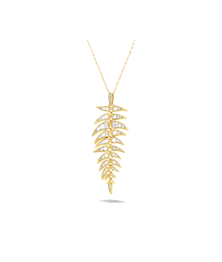 Collier Maria Battaglia Terra Filetta or jaune diamant