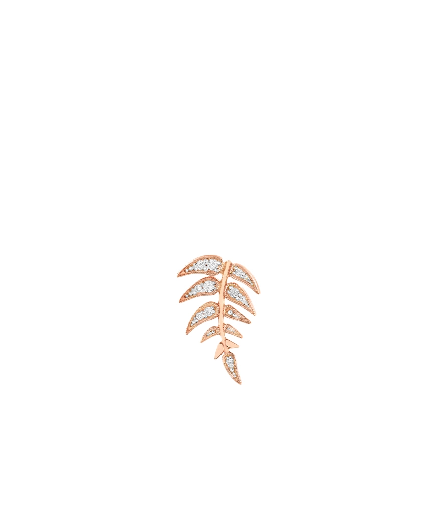 Boucle d'oreille Maria Battaglia Terra Filletta PM or rose diamants