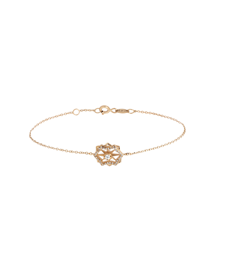Bracelet Maria Battaglia Terra Rosula or rose diamants