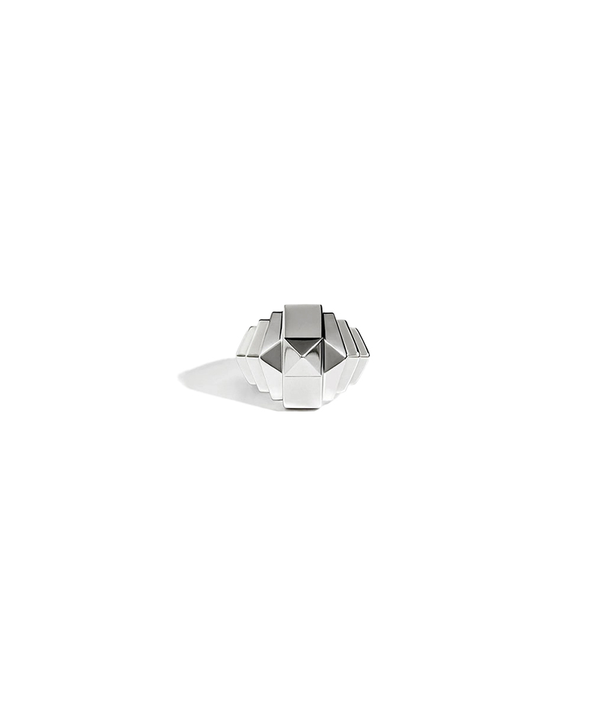 Bague Statement Rockaway Pyramide argent