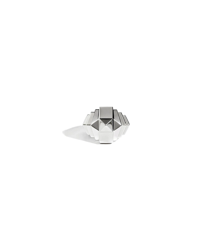 Bague Statement Rockaway Pyramide argent