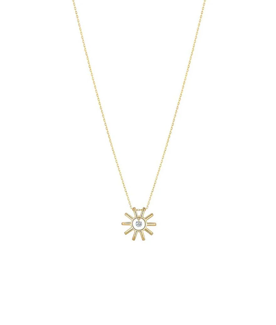 Collier La Brune et La Blonde Mini Soleil or jaune diamant
