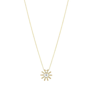 Collier La Brune et La Blonde Mini Soleil or jaune diamant