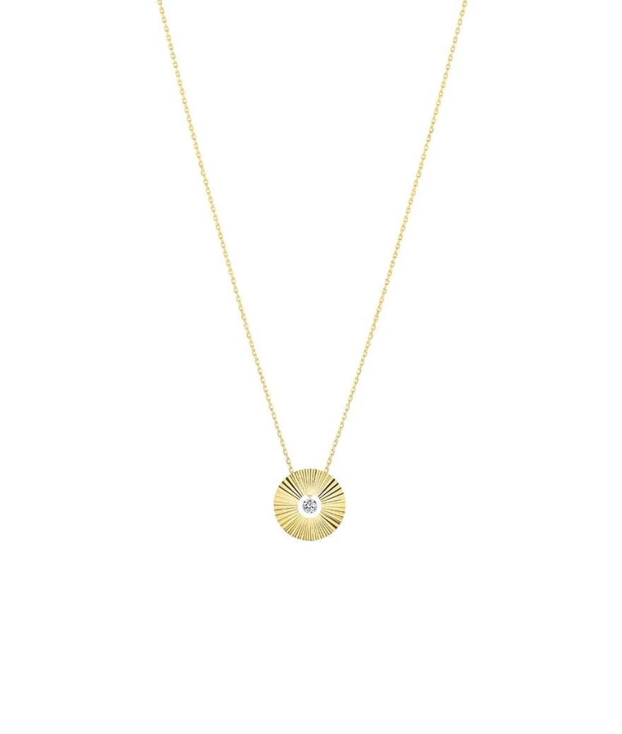 La Brune et La Blonde Mini Lune or jaune diamant