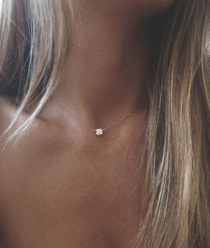 Collier Vanrycke Trèfle or rose diamants