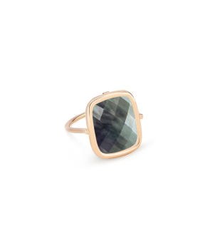 Bague Ginette NY Antique Pixie or rose nacre noire