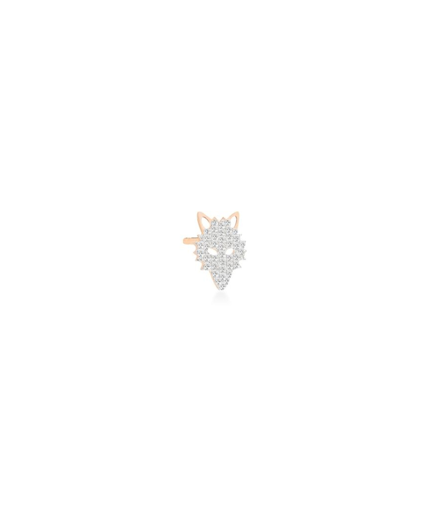 Boucle d'oreille Ginette NY Solo Wolf diamants