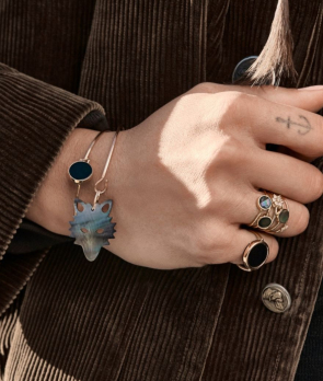 Bague Ginette NY Mini Ever Pixie or rose nacre noire