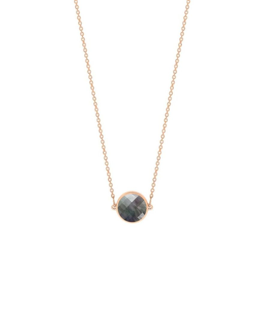 Collier Ginette NY Pixie Mini Ever or rose nacre noire