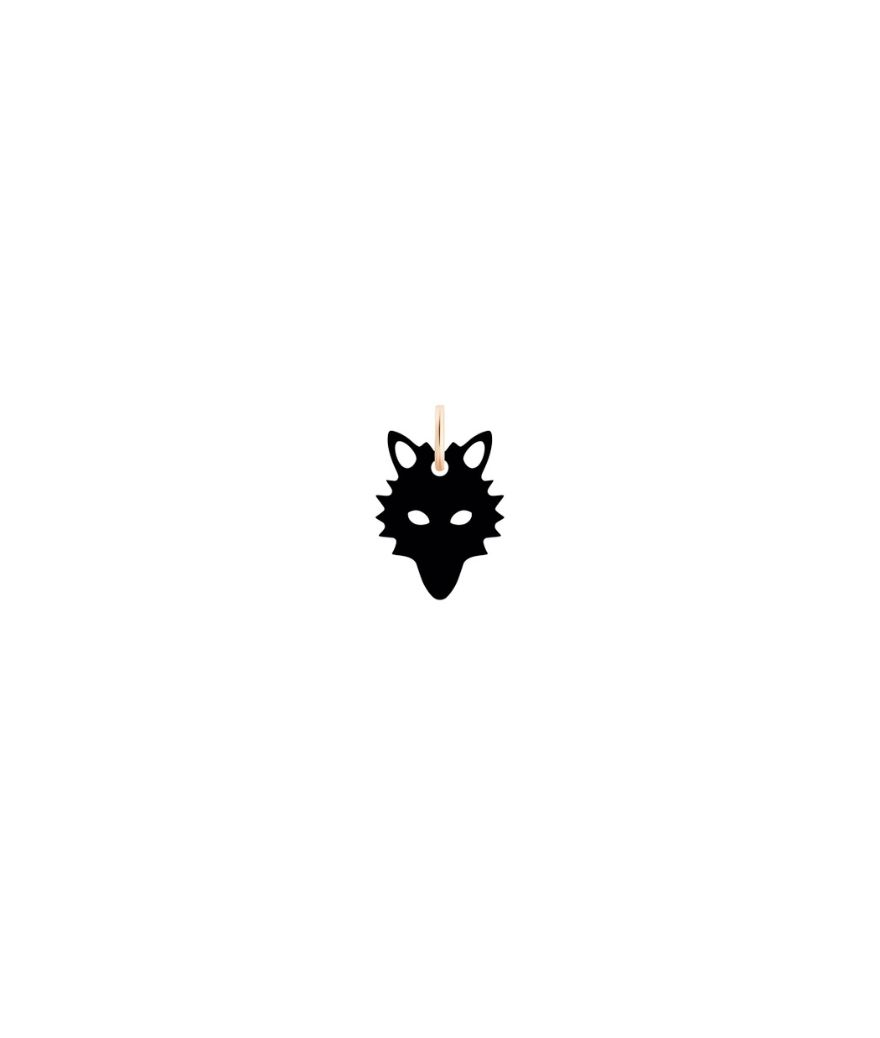 Pendentif Ginette NY Charm Mini Onyx Wolf