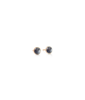 Boucles d'oreilles Ginette NY Pixie or rose nacre noire