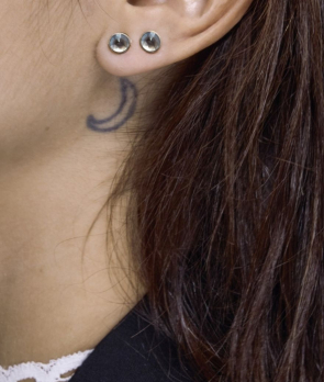 Boucles d'oreilles Ginette NY Pixie or rose nacre noire