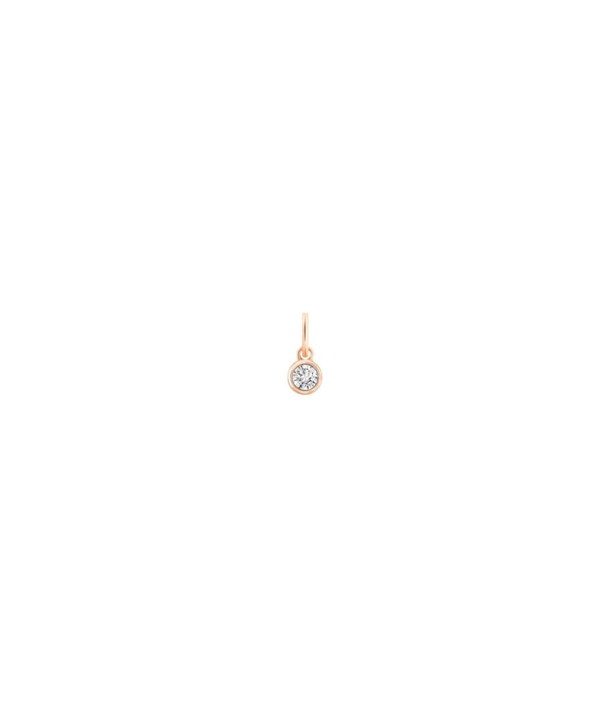 Pendentif Ginette NY Charms Lonely or rose diamants