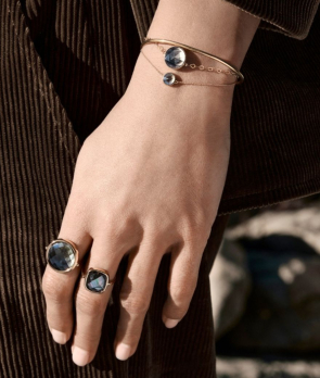 Bracelet Ginette NY Mini Pixie Ever or rose nacre noire