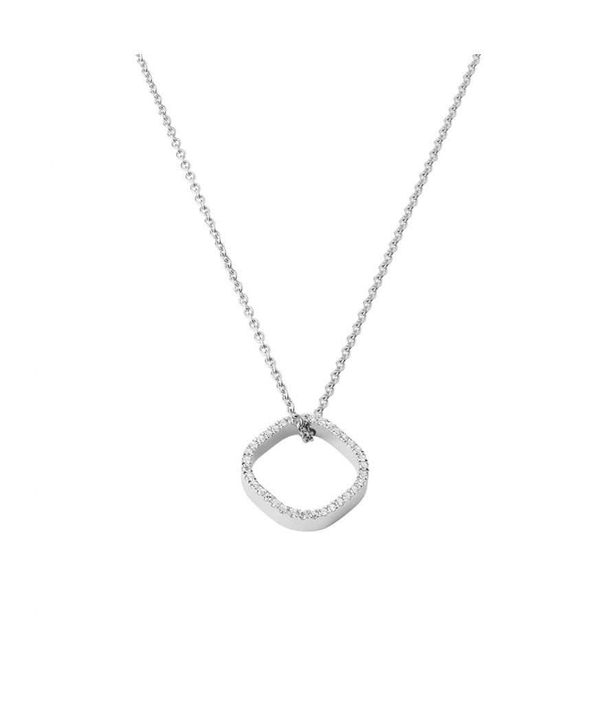 Collier Eakan Andrea or blanc diamants