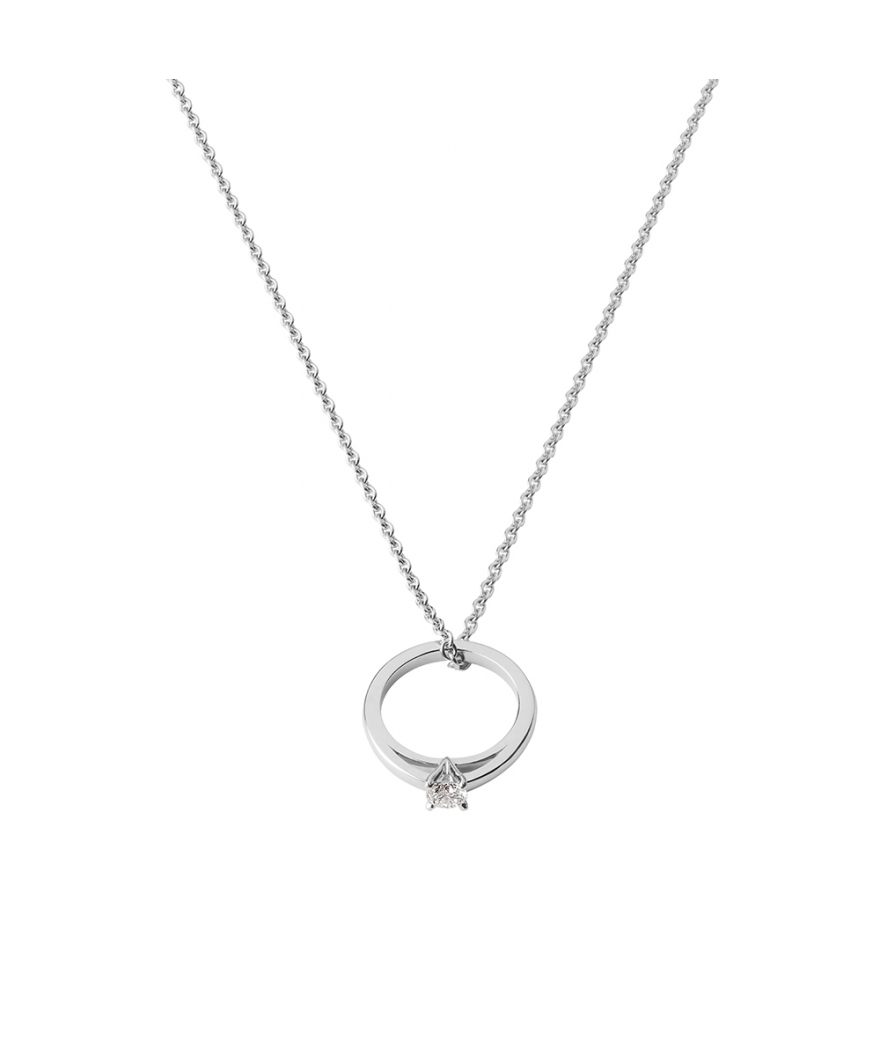 Collier Eakan Mia or blanc diamant