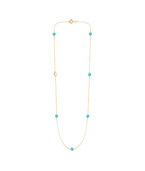 Collier Charlet Massilia or jaune turquoise