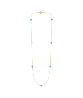 Collier Charlet Massilia or jaune turquoise