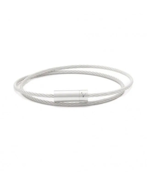 Bracelet Le Gramme Câble double tour 9 grammes argent lisse brossé