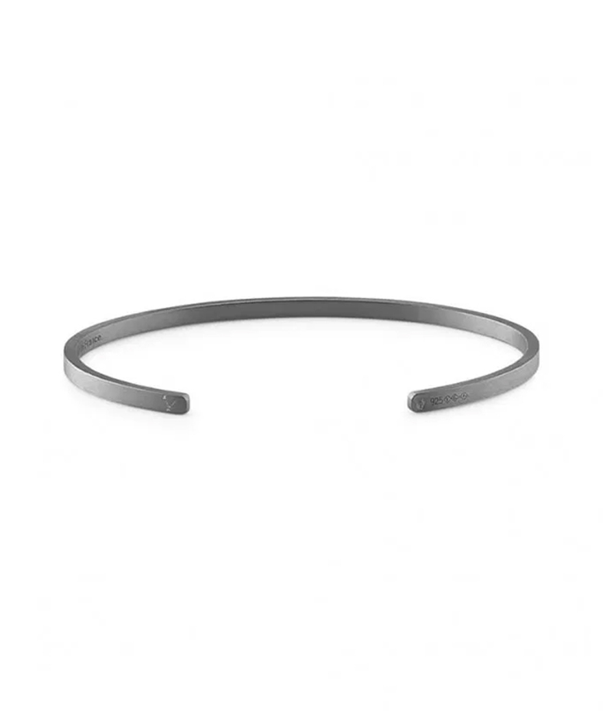 Bracelet Le Gramme Ruban 7 grammes argent noir lisse brossé