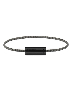 Bracelet Le Gramme câble 5 grammes céramique noire lisse poli