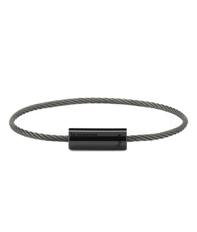 Bracelet Le Gramme câble 5 grammes céramique noire lisse poli
